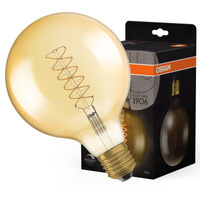 Żarówka LED Dekoracyjna G125 Kula E27 4.8W = 37W 420lm 2200K Ciepła 320° Filament Ściemnialna Vintage 1906 Osram