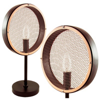 LAMPKA Stołowa ARETE E14 Czarno-złota GOLDLUX (Polux)