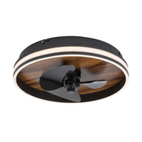 Plafon LED Lampa Sufitowa Oprawa Ścienna Natynkowa 30W CCT Ściemnialna Pilot Timer Czarny Nowoczesny Faustine Rabalux