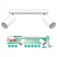 Kinkiet Ścienny Lampa Natynkowa Ruchomy 2x GU10 Biały Chrom Matowy Bardo Masterled