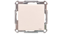Merten System M Gniazdo pojedyncze z/u 16A IP44 z przesłonami i klapką kremowe MTN2514-0344