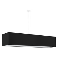 Lampa Sufitowa Wisząca Zwis 5x E27 Żyrandol Prostokątna Czarna Minimalistyczna Santa Sollux