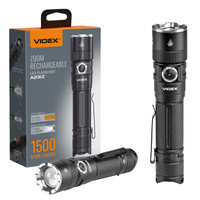 Latarka Ręczna Akumulatorowa LED 20W 1500lm 6 Trybów Pracy USB-C Wodoszczelna IP66 Videx