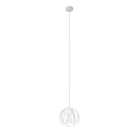 Lampa Sufitowa Wisząca Zwis E27 Kulista Biała Nowoczesna Tulos Sollux