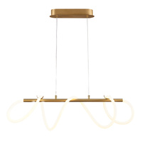 Lampa Sufitowa LED Wisząca Zwis 38W 4450lm 4000K Neutralna Złota Emma Sanico Goldlux