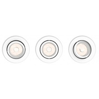3x Oprawa Podtynkowa Wpuszczana GU10 Biała Enneper Philips