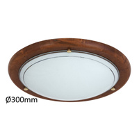 Plafon LED Lampa Sufitowa Oprawa Ścienna Natynkowa E27 Brązowy Klasyczny Ufo Rabalux