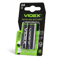 Baterie Alkaliczne Zestaw AA 1.5V 2600mAh AA 2szt. VIDEX