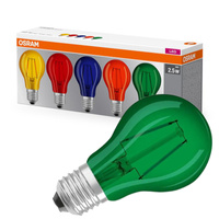 5x Żarówka LED A60 E27 2.5W 360° Wielokolorowe STAR DECOR CLASSIC Osram
