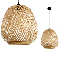 Lampa Wisząca Dekoracyjna Zwis Bambusowa E27 Boho Barso Kobi