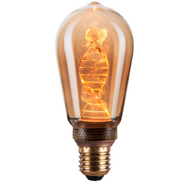 Żarówka Dekoracyjna LED E27 ST64 3,5W 130lm 1800K Ciepła 320° DecoVintage Amber Pillar GOLDLUX (Polux)