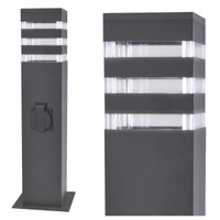 Lampa Ogrodowa Stojąca Słupek E27 Szara IP54 Teksas Sanico Goldlux