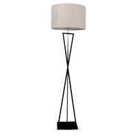 Lampa podłogowa E27 Okrągła Czarna 160cm Kość Słoniowa VT-7913 V-TAC