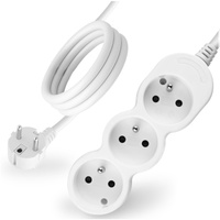 Przedłużacz Sieciowy Kabel z Uziemieniem Listwa Zasilająca 3 Gniazda 5m Biały Sznur Lendo Lumiled