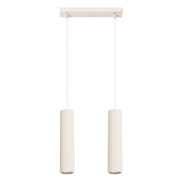 Lampa Wisząca Sufitowa Zwis Tuba Spot 2x GU10 Beżowa Karbon Deep Space SL.1593 Sollux
