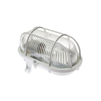 Lampa Oprawa Kanałowa Hermetyczna E27 Siatka Plastik IP44 Biała Soma Kobi