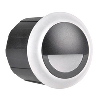 Lampa oprawa schodowa podtynkowa LED ogrodowa 3W 40lm IP44 4000K czarna Q4 GOLDLUX (Polux)