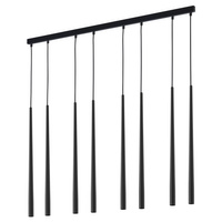 Lampa Sufitowa Wisząca PIANO BLACK Listwa Sople Czarna Nowoczesna 8xG9 6415 TK Lighting
