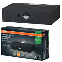 Kinkiet Solarny Ogrodowy Lampa Elewacyjna Zewnętrzna LED z Czujnikiem Ruchu i Zmierzchu 3W 300lm 3000K Ciepła Szary IP65 Endura Osram