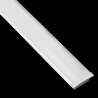 Profil Aluminiowy do LED KM39 Srebrny Wpuszczany 2m z Mlecznym Kloszem i Zaślepkami