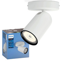 Lampa Natynkowa Kinkiet Ścienny Reflektor GU10 Biała Pongee Philips