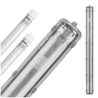 Zestaw Lampa Oprawa Hermetyczna Przemysłowa 2x120cm + Świetlówka LED T8 18W 4000K Neutralna IP65 Kobi