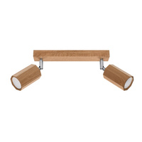 Lampa Sufitowa Oprawa Natynkowa SPOT TUBA Reflektor 2x GU10 Ruchoma Geometryczna Brązowa Skandynawska Zeke Sollux