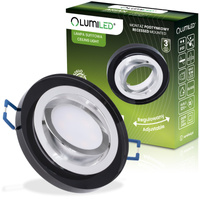 Oprawa Halogenowa Podtynkowa Lampa Sufitowa Szklana Okrągła Ruchoma GU10 ARIAN LUMILED