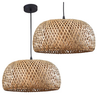Lampa Wisząca Zwis E27 Beżowa Bambus BAMBOO NATURAL Sanico Goldlux