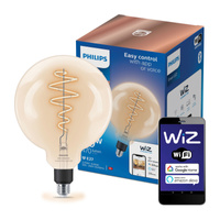 Żarówka LED E27 Kula G200 6.7W = 40W 470lm 2700-6500K TW FILAMENT Inteligentna SMART WiFi Bluetooth Aplikacja WiZ Philips