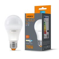 Żarówka LED E27 A60 8W = 57W 760lm 6000K Zimna 240° Videx