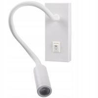 Lampa Ścienna LED Elastyczny Kinkiet do Czytania 3,3W 3000K Biała TONIL II KANLUX