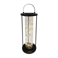 Lampa Solarna LED Zewnętrzna Ogrodowa Stojąca Wisząca Latarenka 3000K IP44 46cm Czujnik Zmierzchu