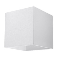 Lampa Ścienna Oprawa Natynkowa G9 Kwadratowa Biała Nowoczesna Quad Sollux