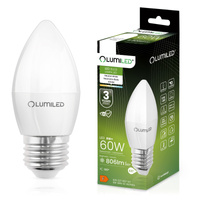 Żarówka LED E27 Świeczka B35 8W = 60W 806lm 4000K Neutralna 180° LUMILED