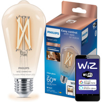 Żarówka LED E27 Edison ST64 7W = 60W 806lm 2700-6500K TW FILAMENT Inteligentna SMART WiFi Bluetooth Aplikacja WiZ Philips