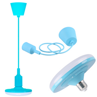 LAMPA wisząca, SUFITOWA KIKI 1xE27 10W BŁĘKIT 3000K GOLDLUX (Polux)