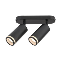 Lampa Sufitowa SPOT Reflektor 2x GU10 Czarny Nowoczesny Senobia Rabalux
