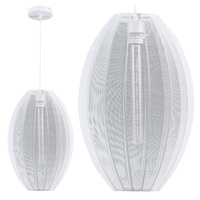 Lampa Sufitowa Wisząca Zwis E27 Biała JAPANDI Sanico Goldlux