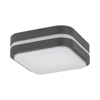 Plafon LED Lampa Sufitowa Oprawa Ścienna Ogrodowa Zewnętrzna 10W 680lm 4000K IP44 Antracyt Nowoczesny Hamburg Rabalux