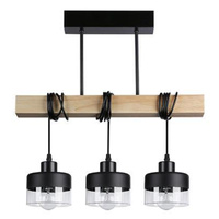 Lampa Sufitowa Oprawa Wisząca 2x E27 Czarna Brązowa Stark Masterled