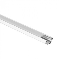 Profil Aluminiowy LED Narożny Natynkowy Anodowany 1m z Kloszem Mroźnym do Taśm LED + Zaślepki seria R Ecolight