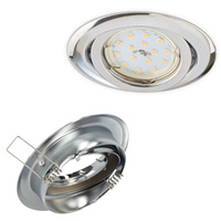 Oprawa Podtynkowa GU10 Halogenowa Wpuszczana Spot Oczko Chrom Okrągła Kobi