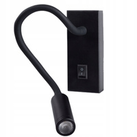 Lampa Ścienna LED Elastyczny Kinkiet do Czytania 3,3W 3000K Czarna TONIL II KANLUX