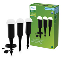 3x Lampa Ogrodowa Zewnętrzna SŁUPEK 30cm LED 1.5W 180lm 2700K Edwina Philips