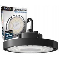 Lampa LED High Bay Wisząca Przemysłowa 150W 4000/5000/6000K CCT 90° Czarna IP65 Masterled