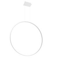 Lampa Sufitowa LED Wisząca RIO 70W 3000K Zwis Okrągła 110cm Biała SOLLUX