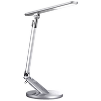 Lampka Biurkowa LED Stołowa 7W 400lm CCT 120° Srebrna Ściemnialna Optimum Sanico Goldlux