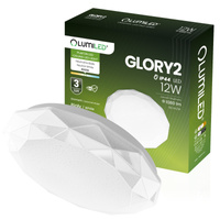 Plafon LED Lampa Sufitowa Natynkowa 12W IP44 Okrągły GLORY 2 DIAMENT 26cm LUMILED