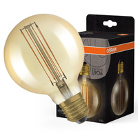 Żarówka LED Dekoracyjna G95 Kula E27 5.8W = 40W 470lm 2200K Ciepła 320° Filament Ściemnialna Vintage 1906 Osram